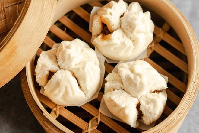 Barbecue pork buns 3 pcs 叉烧包 3只